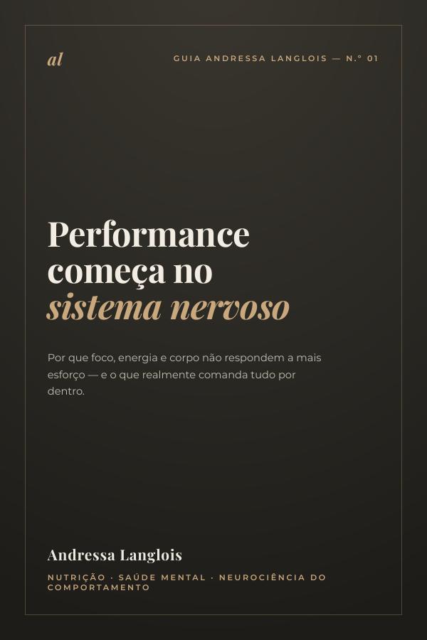Capa do guia Performance começa no sistema nervoso