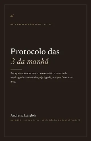 Capa do guia Protocolo das 3 da manhã