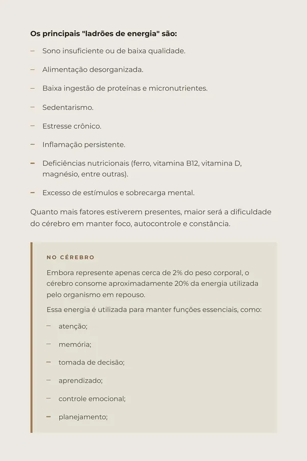 Página interna de Os 8 Pilares da Performance Cognitiva